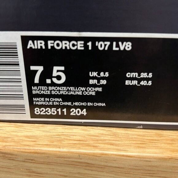 Nike Unisex Adults Air Force 1 '07 LV8 Muted Bronze Sneaker Shoes Size M7.5 W9 - Picture 10 of 10